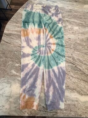 True Craft XL Pastel Tie Dye Jogger Pants Cotton Lounge Sweatpants